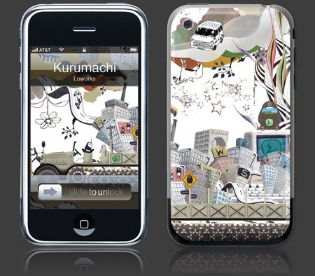 Apple iPhone Premium Vinyl Skin - Kurumachi (GelaSkins Brand) Made in Canada