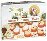 VIKING's DELIGHT Crab-trout Pate, 3.5-Ounce Tins (Pack of 6)