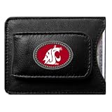 Washington State Cougars NCAA Logo Card/Money Clip Holder (Leather)