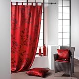 Rideau &agrave; oeillets HanoiI Rouge et Noir