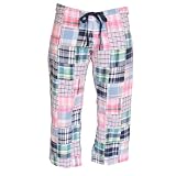 Madras Colorful Patchwork Check cotton low rise flared capri pants, 3 Youth sizes.