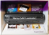 Purple Cows Hot and Cold Laminator with Bonus 100 Laminating Pouches Starter Kit