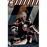 New York Islanders (Rick DiPietro) Sports Poster Print - 24x36 custom fit with RichAndFramous Black 24 inch Poster Hangers