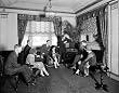 Radio Listening, Hamilton Hotel, Washington, ca. 1915 - 16" x 20" Fine-Art Gicl??e Photographic Print of an Image from the Library of Congress Collection