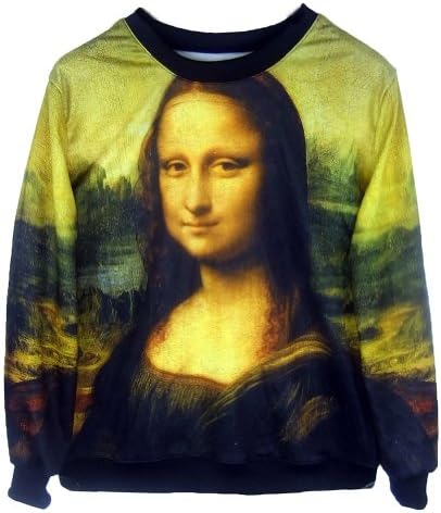 Ideasuke Women's Funny Mona Lisa Sexy Pullover Sweatshirts for women