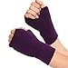 Volyer Women's Winter Mink Cashmere Half Finger Gloves Cute Fingerless Gloves Mitts Christmas Xmas Gift