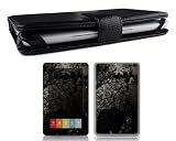Bundle Monster Barnes & Noble Nook Genuine Leather Case Cover Jacket + Skin Art Decal Sticker + Screen Protector Ebook Accessories Combo - Fit 3G and Wifi Version