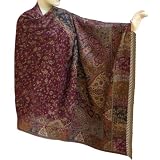 Handmade Bestselling Two Sided Jamawar Wool Shawl In Paisley Pattern From India (Free Shipping) Shwl0145r