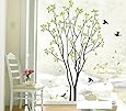 Alrens_DIY(TM)My Time Change Free Dreaming Tree Green Leaves Flying Swallows Birds DIY Eco-friendly PVC Vinyl Wall Sticker Removable Home Decoration Creative Art Self-adhesive D&eacute;cor adesivo de parede Mural Bedroom Living Room Decorative Decal