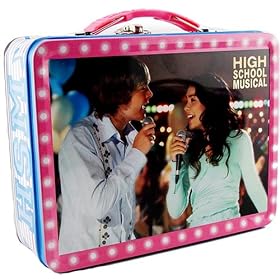 Pink and Blue High School Musical Tin Lunch Box,High school backpack Tin Purse also... by Clocks
