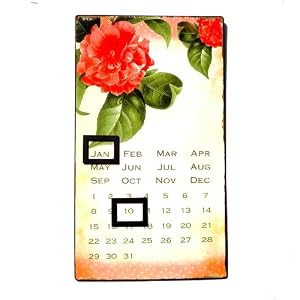 Forever Calendar Shabby Chic Design Made of Metal