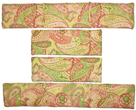 Chloe Paisley Floral With Green And Pink Baby Girls Nursery Infant Crib Bumper