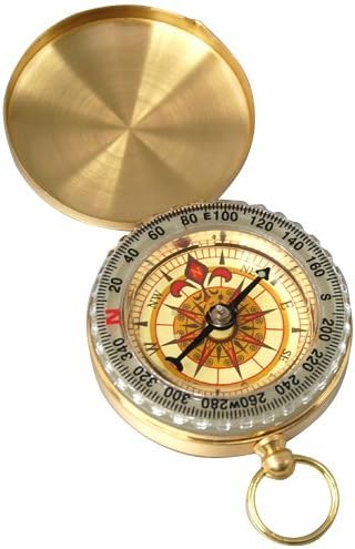 Jade Onlines Camping Gear Classic Pocket Watch Style Bronzing Antique Camping Compass Ideal survival tool for outdoor living