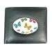 Wallet / Billfold of Retro Butterflies in 60s Colors (Pink, Blue, Green, and Yellow B...