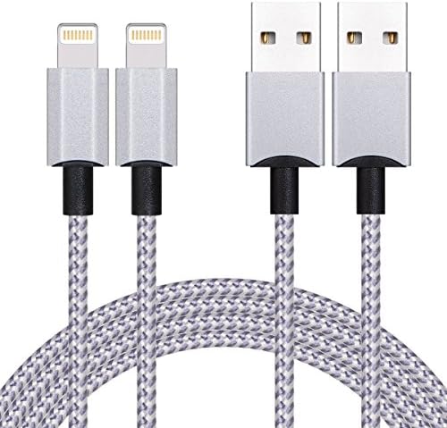 Wecharge(TM) 2PCS 6FT Lightning to USB Cable Braided Syncing and Charging Cord with Aluminum Connector for iPhone SE, 6s plus/6 plus, 6s/6, 5s/5c/5, iPad Air/mini, iPod nano and iPod touch