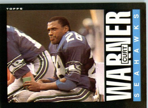 1985 Topps # 392 Curt Warner Seattle Seahawks Football Card - Shipped In Protective Screwdown Display Case!