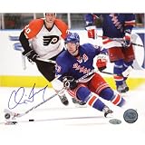 Chris Drury New York Rangers - Skating Up Ice vs. Flyers - Autographed 8x10 Photograph