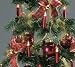 HELLUM 20 tlg. Minischaft Kerzen Lichterkette rot-metallic Weihnachtsbaumbeleuchtung mit Tropfen