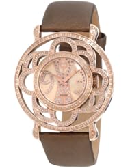 Brillier Womens 04-31325-07-Br Papillon Swiss Quartz Mother-Of-Pearl Watch