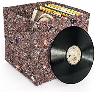 Vinyl storage box made from industrial felt - VEGAN FIRENDLY, record storage, LP storage box, felt box, felt storage box, storage bin, storage basket, felt bin