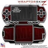 Sony PSP (original) Skin - Carbon Fiber Red and Chrome WraptorSkinz Kit by TuneTattoozTM