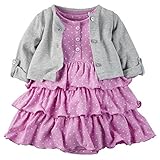 カーターズ Carter's ボディスーツ フリルワンピース & カーディガン 綿100% 2点セット 2-Piece Neon Bodysuit Dress & Cardigan Set 24M (