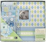K & Company Postbound Scrapbook Kit Boxed 12″X12″ Little House Baby Boy K243460, 1 Item/Order