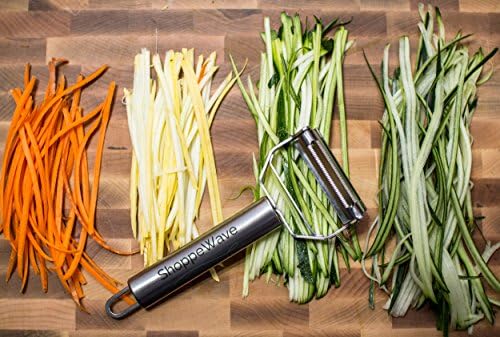Ultra Sharp Stainless Steel Dual Julienne and Vegetable Peeler, Premium quality with FREE Veg Recipe eBook, Lifetime Guarantee!