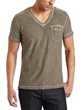 Calvin Klein Jeans Men's Slub Jersey Short Sleeve Military V-Neck Shirt