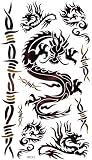 King Horse Waterproof and sweat of the black dragon and Figure vine temporary tattoos