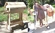 Rustic Pine Saddle Cart