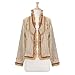 Hand Embroided Ruffle Trim Babycord Jacket (Petite, Tall & Misses Sizes XS-3X)