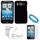 Black Durable Protective Rubberized Crystal Hard Case Cover for AT&T Wirele ....