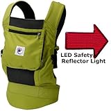 Ergo Baby BCP32300LED Performance Carrier With a LED Safety Reflector Light - Spring Green