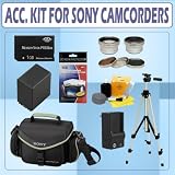 Accessory Kit for the Sony Handycam Camcorder DCR-SR200, DCR-SR300, HDR-SR5, and the HDR-SR7