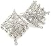 Jewelry : Dangle-earring Pave Set with Fine Quality Diamonds, Art Deco Filigree-style, 18k White Gold (T.w 1.50)