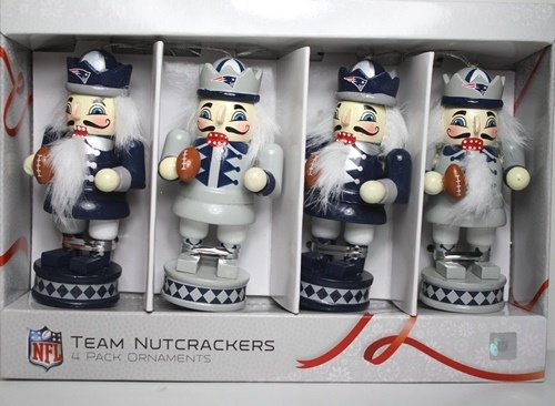 New England Patriots 2012 Nutcracker 4 Pack Ornament Set New England Patriots 2012 Nutcracker 4 Pack Ornament Set