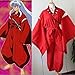 New INUYASHA Bright Red Kimono Costume Cosplay Uniform Anime Cosplay Clothes