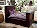 Luxury Dog Bed - Mahogany Mini Headboard/Footboard Dog Bed (Complete Set) Includes - Bed, Mattress, Mattress Cover & Sheet - 22"H x 22"W x 35"D - Made in USA