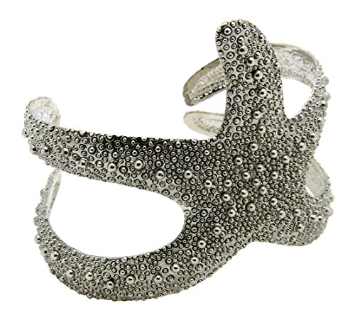 Designer Silver Plated Starfish Cuff Bangle Bracelet