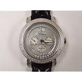 Floating Diamonds Watch, JoJIno Solid Stainless Steel w/ Floating Stones & Genuine Diamond Bling Watch