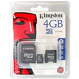 Kingston 4GB Micro-SD Memory Card (with Adapters) Kit for Palm Treo 500, Tr ....