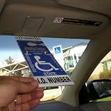 Visortag® Vertical Mount - The Ideal Way to Protect, Display & Swing Away a Handicap Parking Placard. Best Handicapped Placard Cover and Protector on the Market. Don't Settle for a Cheap and Thin Handicap Tag Holder, Get a Visortag That Comes with an 85 Mils Thick Holder and 100% Satisfaction Guaranteed. Patented & Proudly Made in Usa.