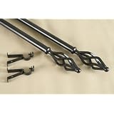 A&F Rod D�cor - A NEW 3 pieces Curtain Rod 120-160 inch Black #41 by 