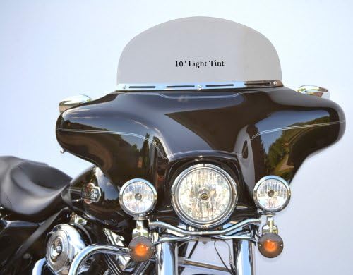 KKG Enterprises 10 "LT-l Light Tint Windshield To Fit Harley Davidson