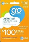 AT&T Prepaid $100 Refill Card
