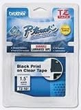 Brother TZ161 1.5 In. Black On Clear P-touch Tape, TZ-161