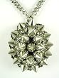 Rocker Jewelry All Spikes Pendant Metal Spiked Necklace