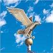 Whitehall Pewter Large Flagpole Eagle - 00794