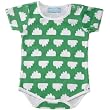 Swedish Kids 2 Year Unisex Moln Cloud Green/White Onesie